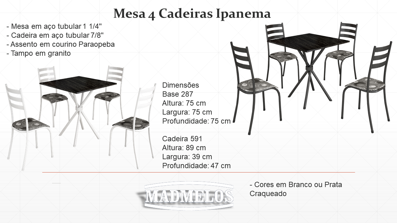 Mesa Ipanema Cadeiras Pedra Pague E Leve M Veis