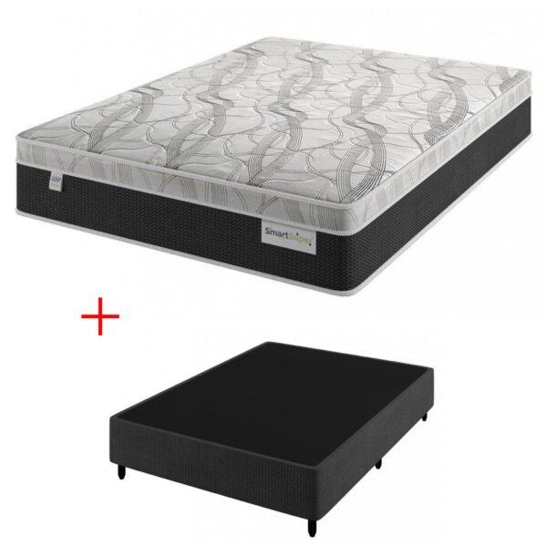Base com Colchão Smart Super Black Molas Plumatex Casal