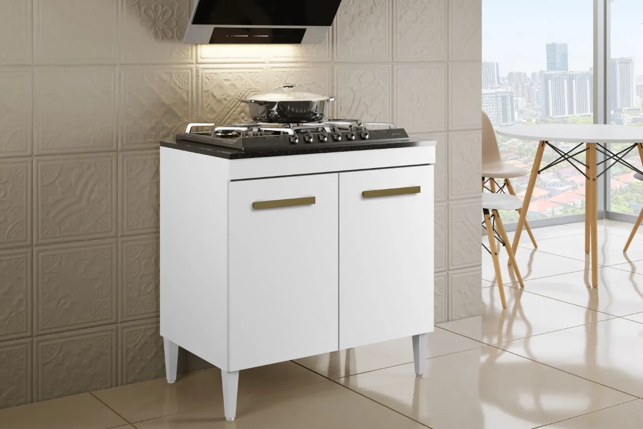 Balcão Sevilha para cooktop 4 ou 5 bocas