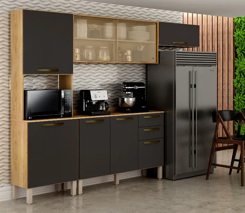 Cozinha Valência com porta reflecta