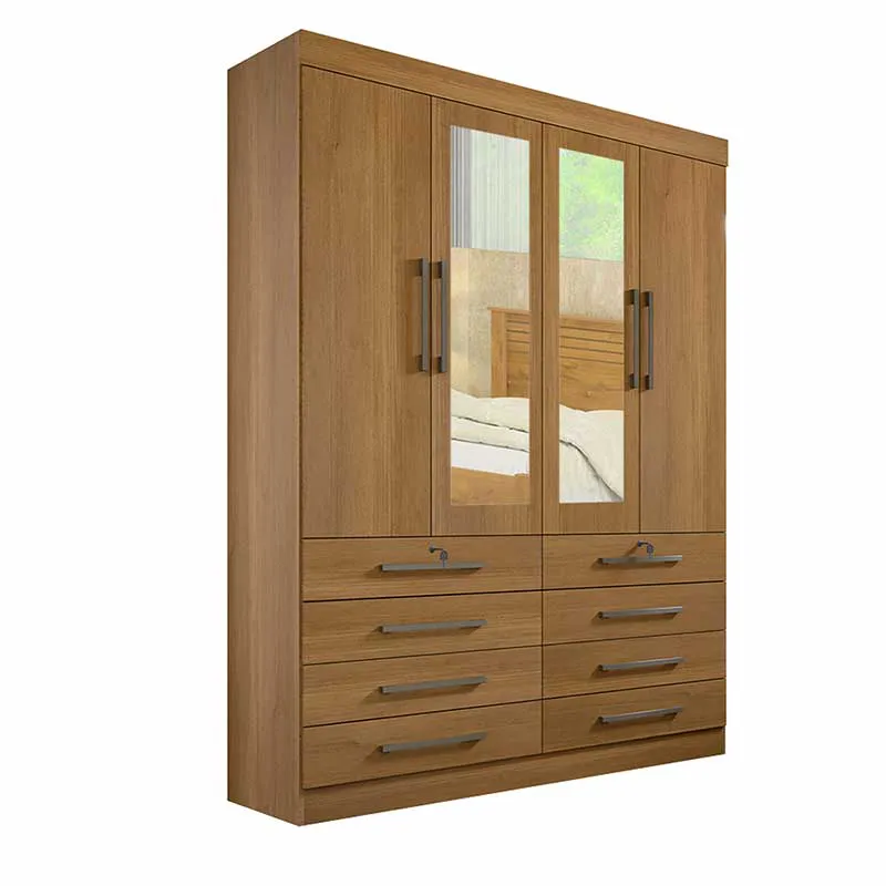 Roupeiro Mônaco 4 Portas com Espelho - Image 6