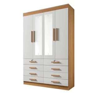 Roupeiro Mônaco 4 Portas com Espelho