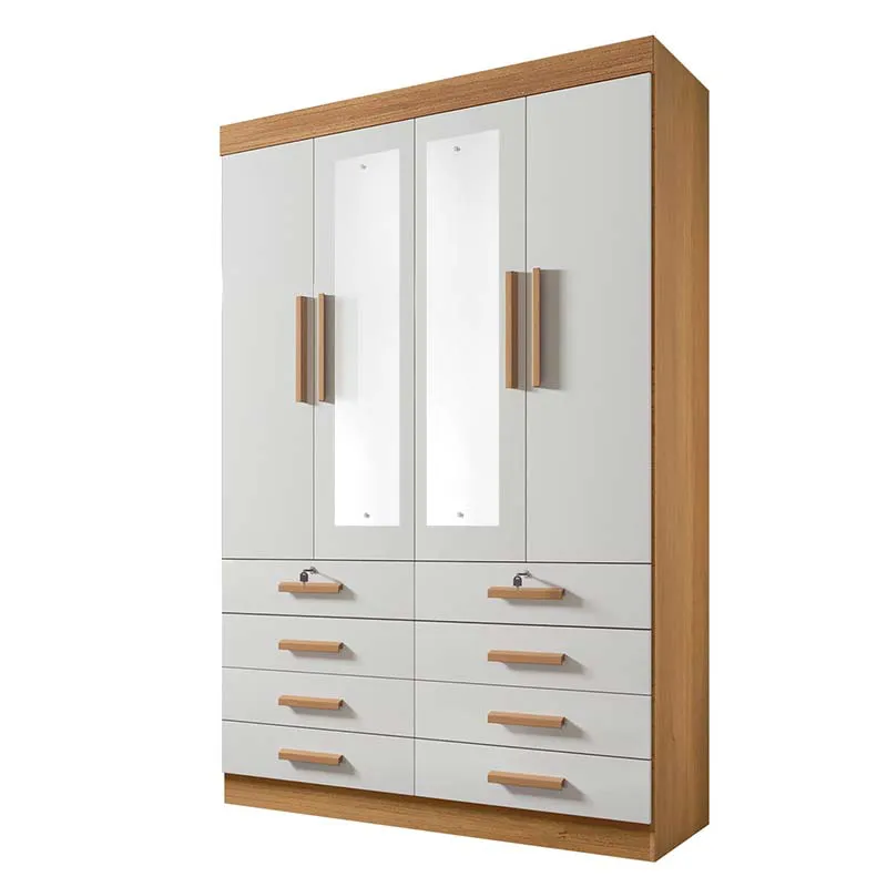 Roupeiro Mônaco 4 Portas com Espelho