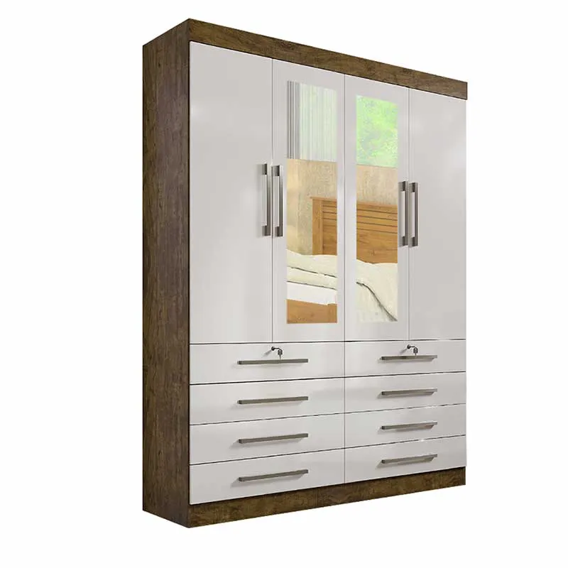 Roupeiro Mônaco 4 Portas com Espelho - Image 5