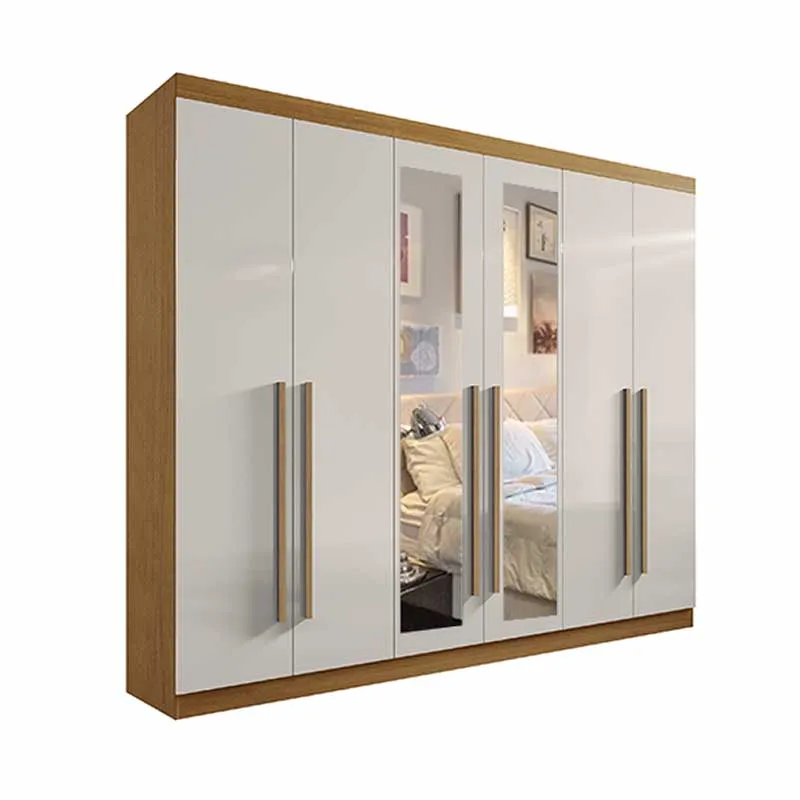 Roupeiro Da Vinci 6 Porta com Espelho