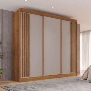 Roupeiro Atenas 3 Portas Salleto (Não acompanha pés)