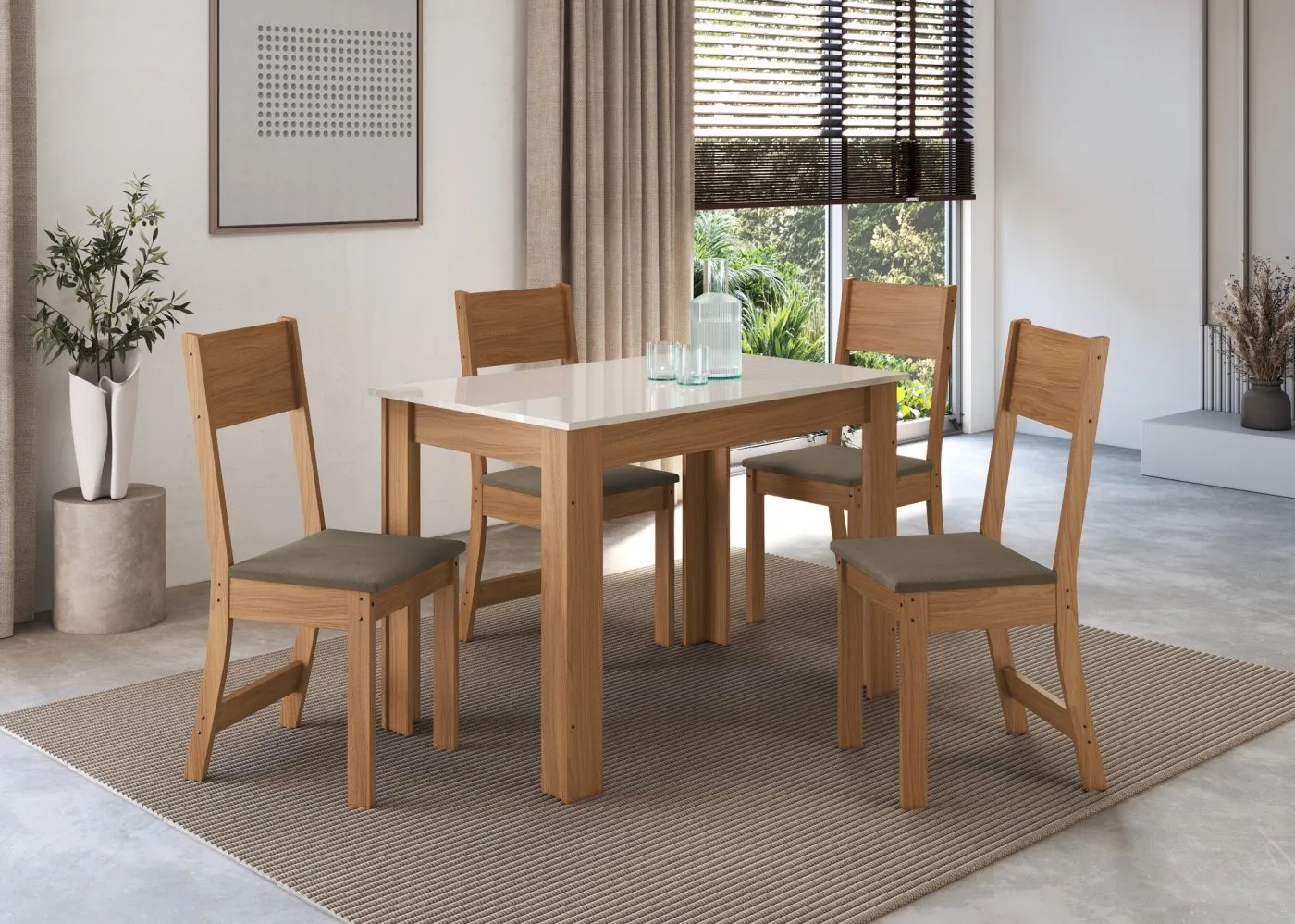 Mesa Atlanta com 4 cadeiras