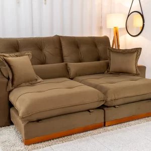 Retrátil Toronto Veludo Molas Ensacadas 2.50m