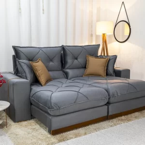 Retrátil Gran Bello 2.30 Largura, Veludo Molas Ensacadas