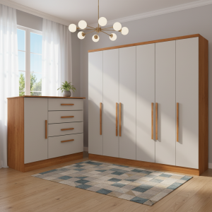 Roupeiro Veneza + Cômoda Chicago TCIL