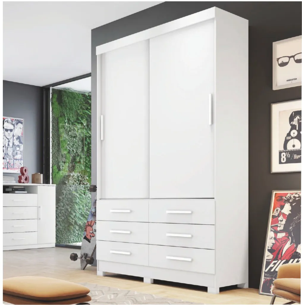 Roupeiro Buriti 2 Portas Sem Espelho Novo Horizonte