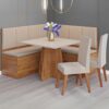 Conjunto Canto Alemão + Mesa Mon/Soberano + 2 Cadeiras  Milão - Image 3