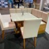 Conjunto Canto Alemão + Mesa Mon/Soberano + 2 Cadeiras  Milão