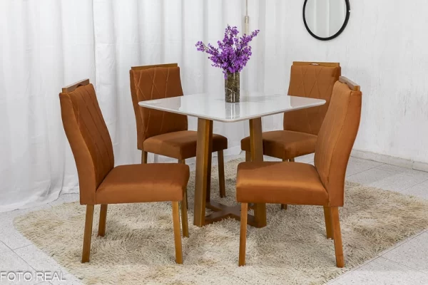 Mesa Pedro 90 x 90 Com 4 Cadeiras  Lisboa - Image 10
