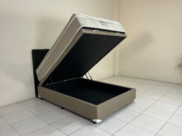 Base Baú + Colchão Casal (0.30altura)  Airtech Spring Pocket Molas Ensacadas ORTOBOM