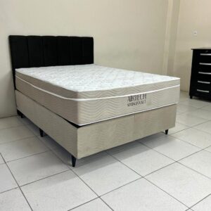 Base Simples + Colchão (0.25 altura ) Airtech Spring Pocket Molas Ensacadas Casal ORTOBOM