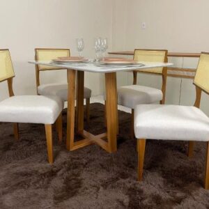 Mesa Bali 120 x 80 com 4 Cadeiras Grécia