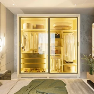 Roupeiro Platinum 2 Portas de vidro Reflecta