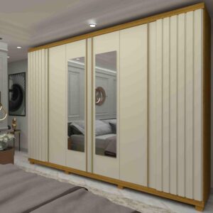 Roupeiro Absolut com Espelho New Ripado