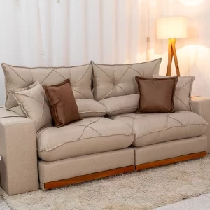 Retrátil Gran Bello ,Molas Ensacadas Linho 2.50m