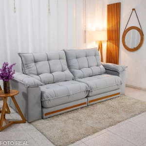 Retrátil Barcelona, Molas Ensacadas, Linho 2.30m