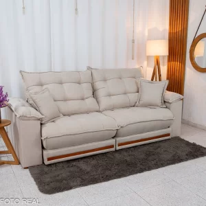 Retrátil Barcelona , Linho Molas Ensacadas 2.50m