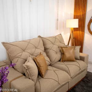 Retrátil Malibu, Linho Molas Ensacadas 2.10m