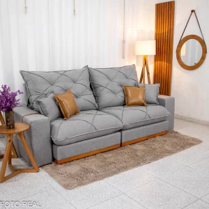 Retrátil Malibu ,Molas Ensacadas Linho 2.50m