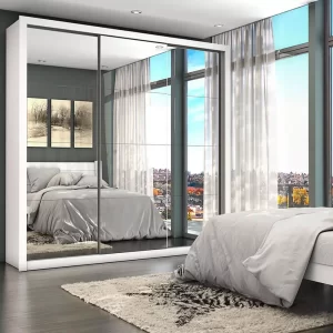 Roupeiro Bahia Com 3 Portas Espelhada