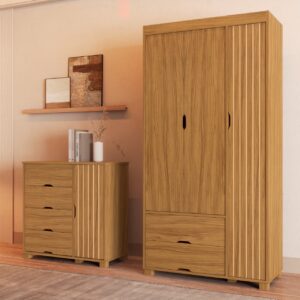 Roupeiro Bela + Cômoda com Sapateira