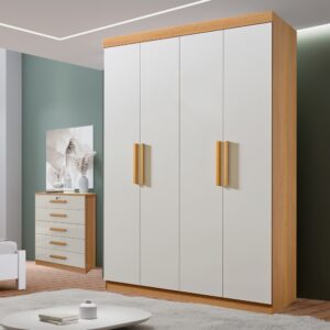 Roupeiro Colibri 4 Portas + Cômoda Ipanema D'Doro