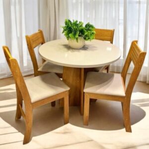 Mesa Flipp com 4 Cadeiras Bronze