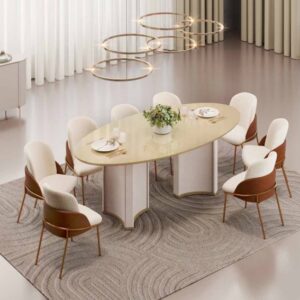 Mesa Liz com 8 Cadeiras Vitta DJ Móveis