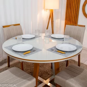 Mesa Atlanta 120 com 4 Cadeiras Isabela