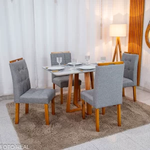 Mesa Bali 120 x 80 com 4 Cadeiras Londres