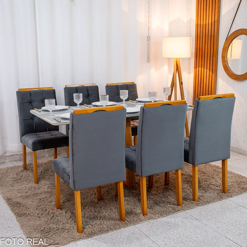 Mesa Bali 160 x 80 com 6 Cadeiras Londres - Image 15