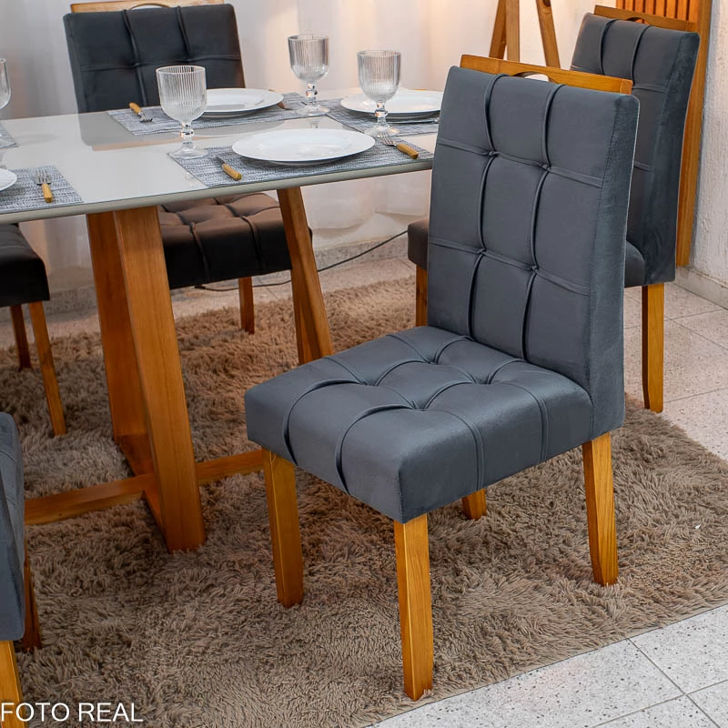 Mesa Bali 160 x 80 com 6 Cadeiras Londres - Image 13