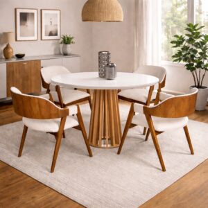 Mesa Berlim com 4 Cadeiras Pérola