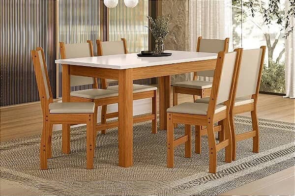 Mesa Belágio com 6 Cadeiras Clara