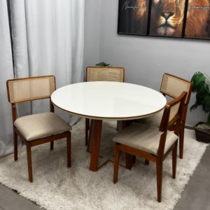 Mesa Atlanta 100 x 100 com 4 Cadeiras Canada