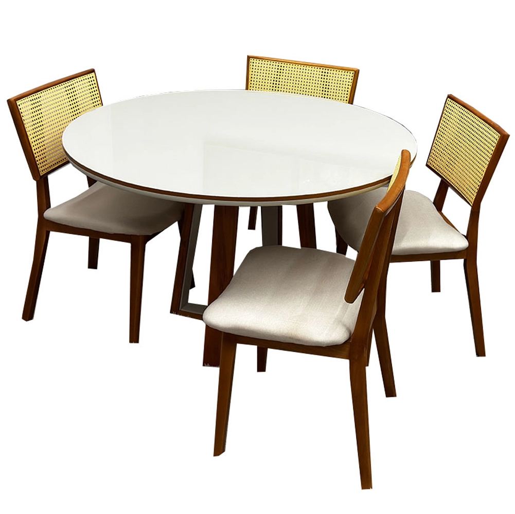 Mesa Atlanta 100 x 100 com 4 Cadeiras Livia - Image 2