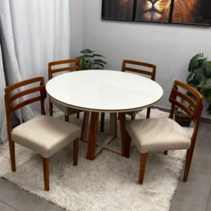Mesa Atlanta 100 x 100 com 4 Cadeiras Turquia