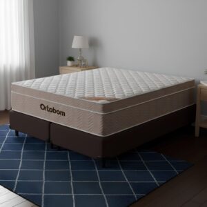 Colchão Queen Airtech Springpocket 25 cm D26 Molas Ensacadas ORTOBOM  + Base Simples