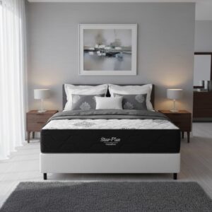 Colchão Casal Star Plus 25 cm D26 Molas Ensacadas + Base Simples
