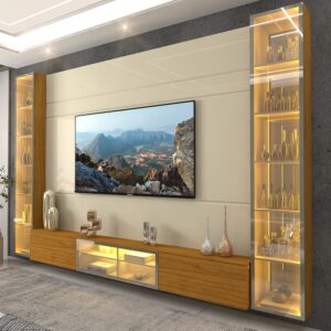 Home Suspenso até 85″ Luminare Reflecta com Duas Torres 293 Off White – GELIUS (ESPECIAL)