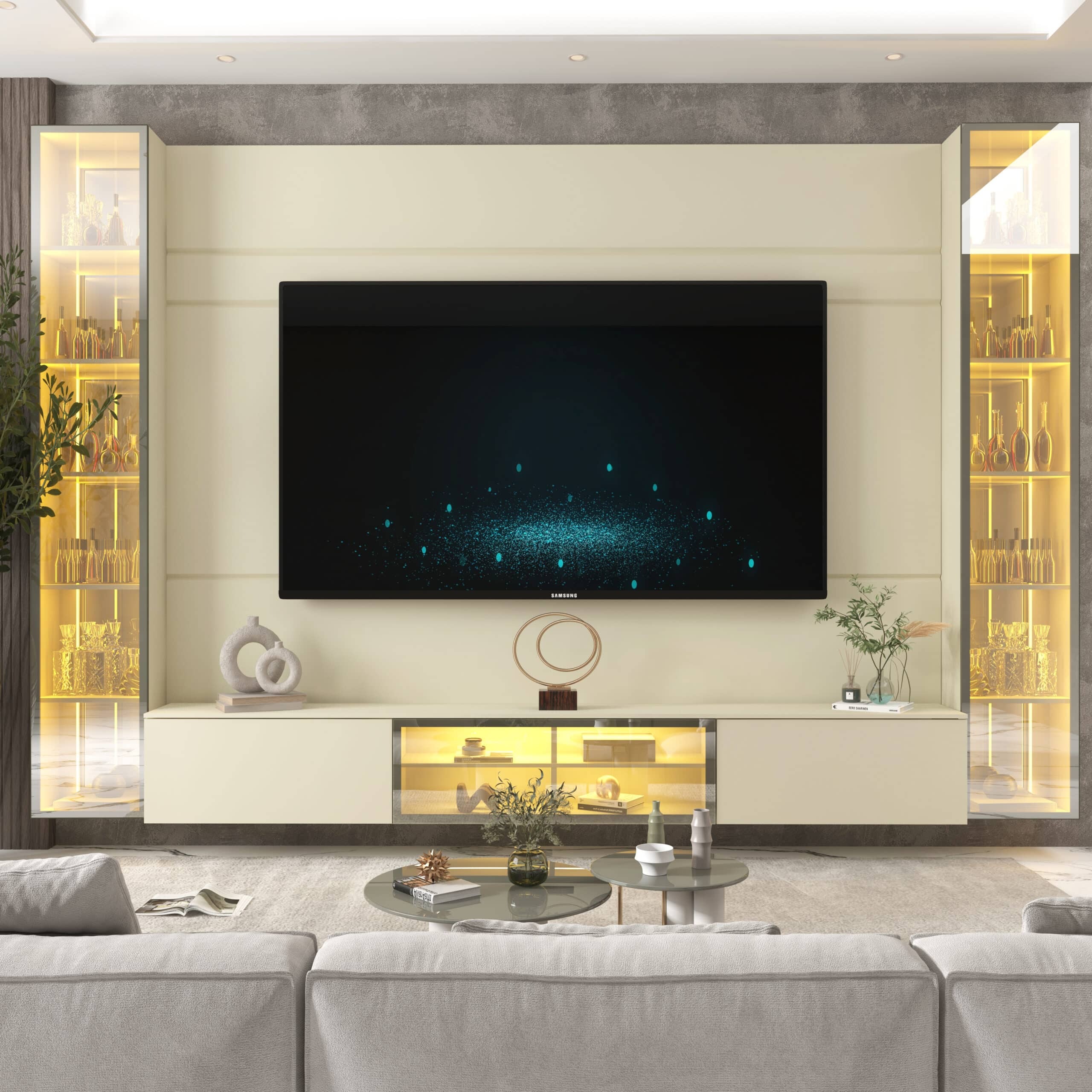 Home Suspenso até 85″ Luminare Reflecta com Duas Torres 293 Off White – GELIUS (ESPECIAL) - Image 8