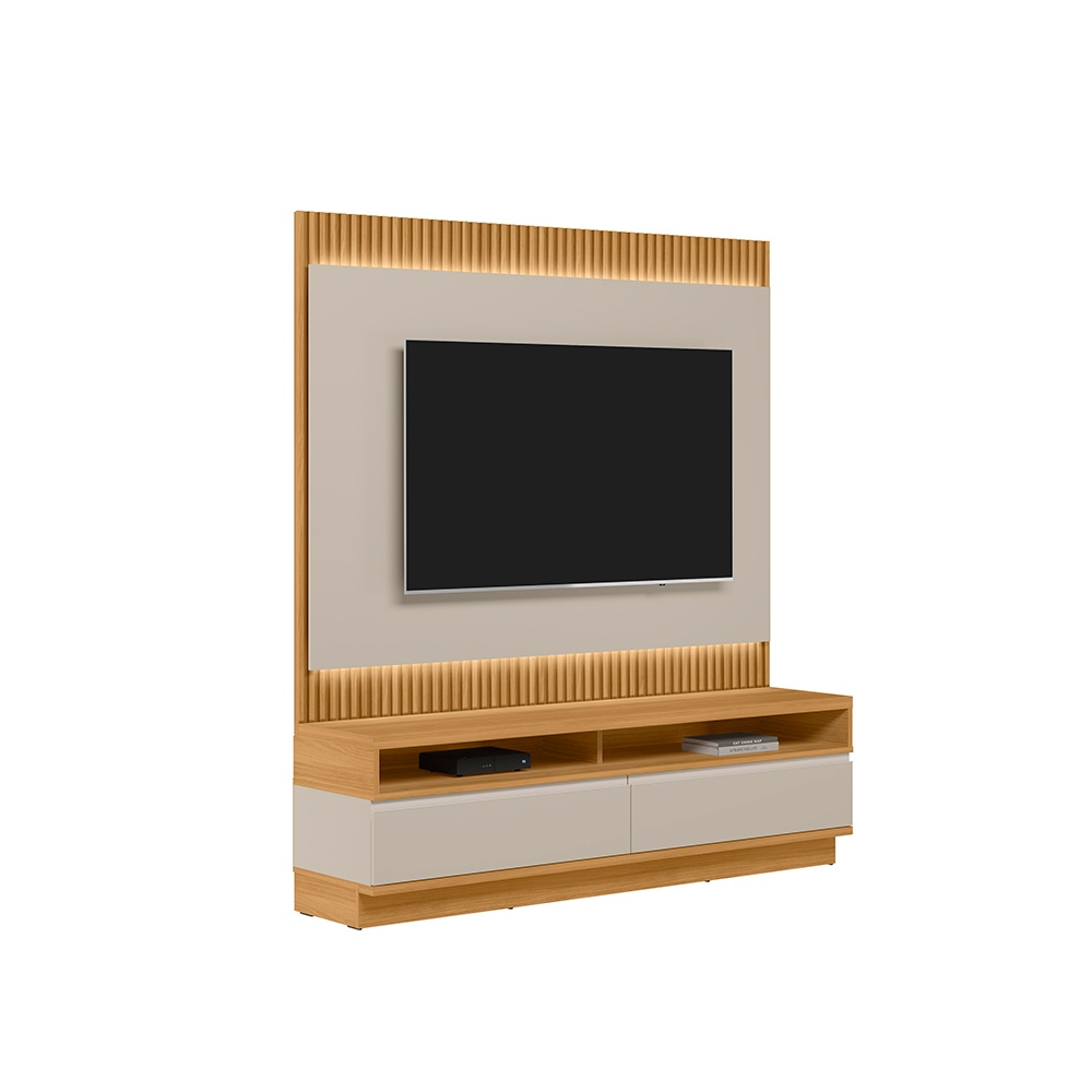 Painel até 70″ + Rack São Paulo Tauari/Off White Fosco – LINEA BRASIL - Image 6