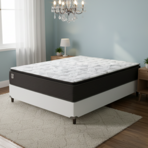 Colchão Casal Ravena 33 cm D26 Molas Ensacadas + Base Simples