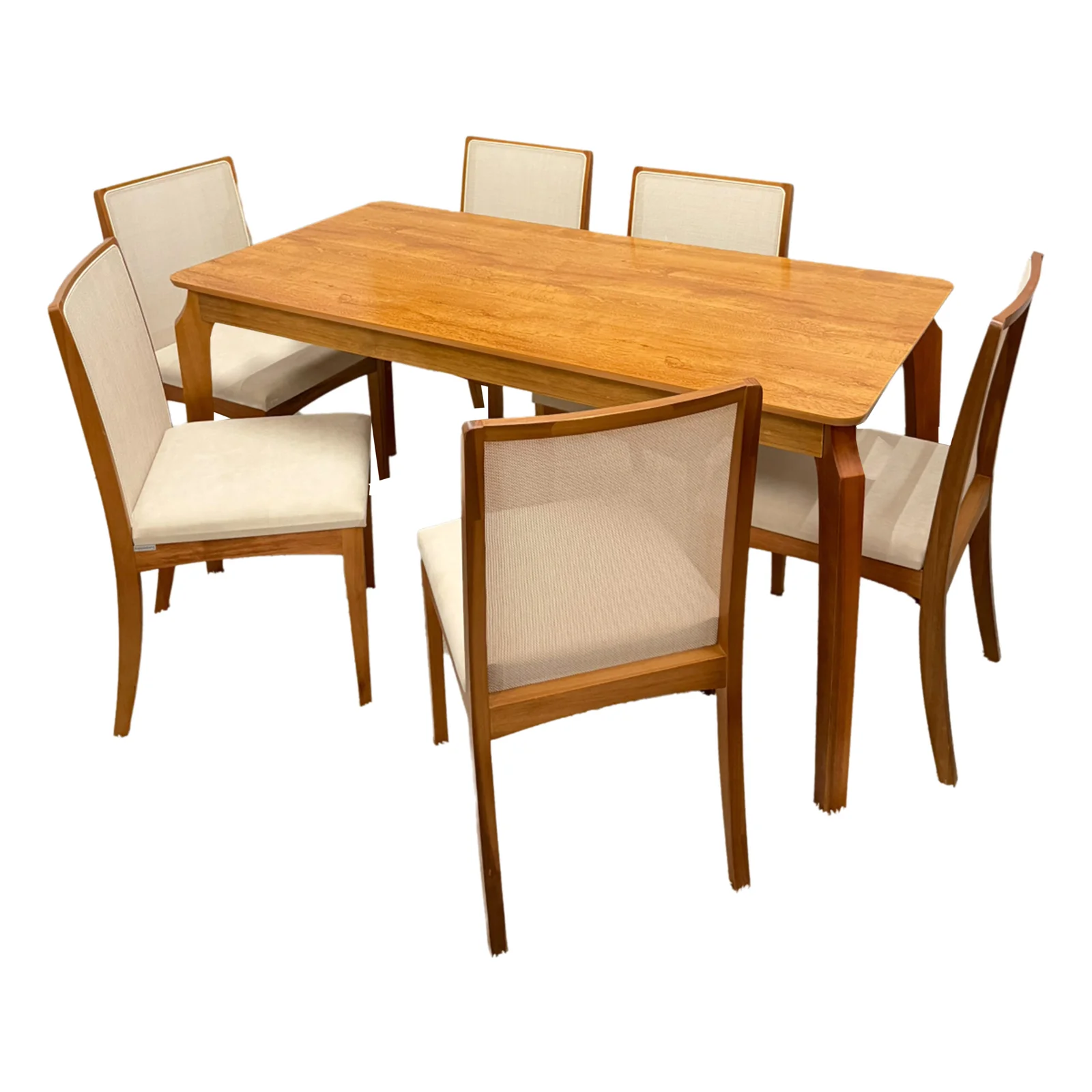 Mesa de Jantar Alegra 160x80cm Sem Vidro e 6 Cadeiras Lara Kappesberg - Image 3