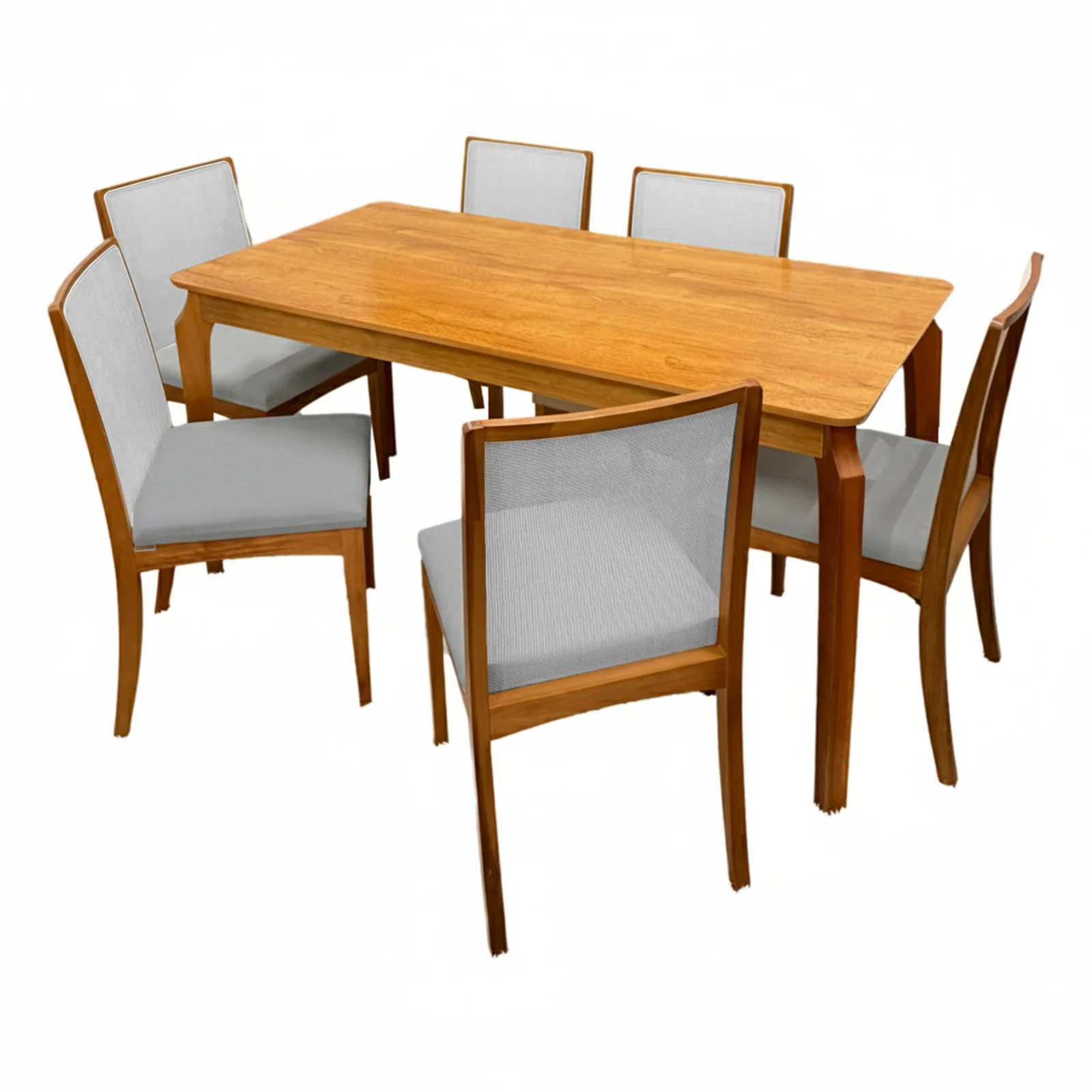 Mesa de Jantar Alegra 160x80cm Sem Vidro e 6 Cadeiras Lara Kappesberg - Image 2